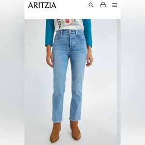 Aritzia Denim Forum Arlo High Rise Straight Sz 26